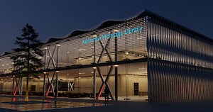 3D Contemporary Library model