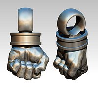 Printable Fist pendant jewel