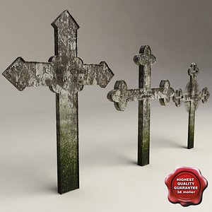 grave crosses 3d max