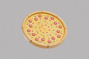 Pizza Cartoon 3D model
