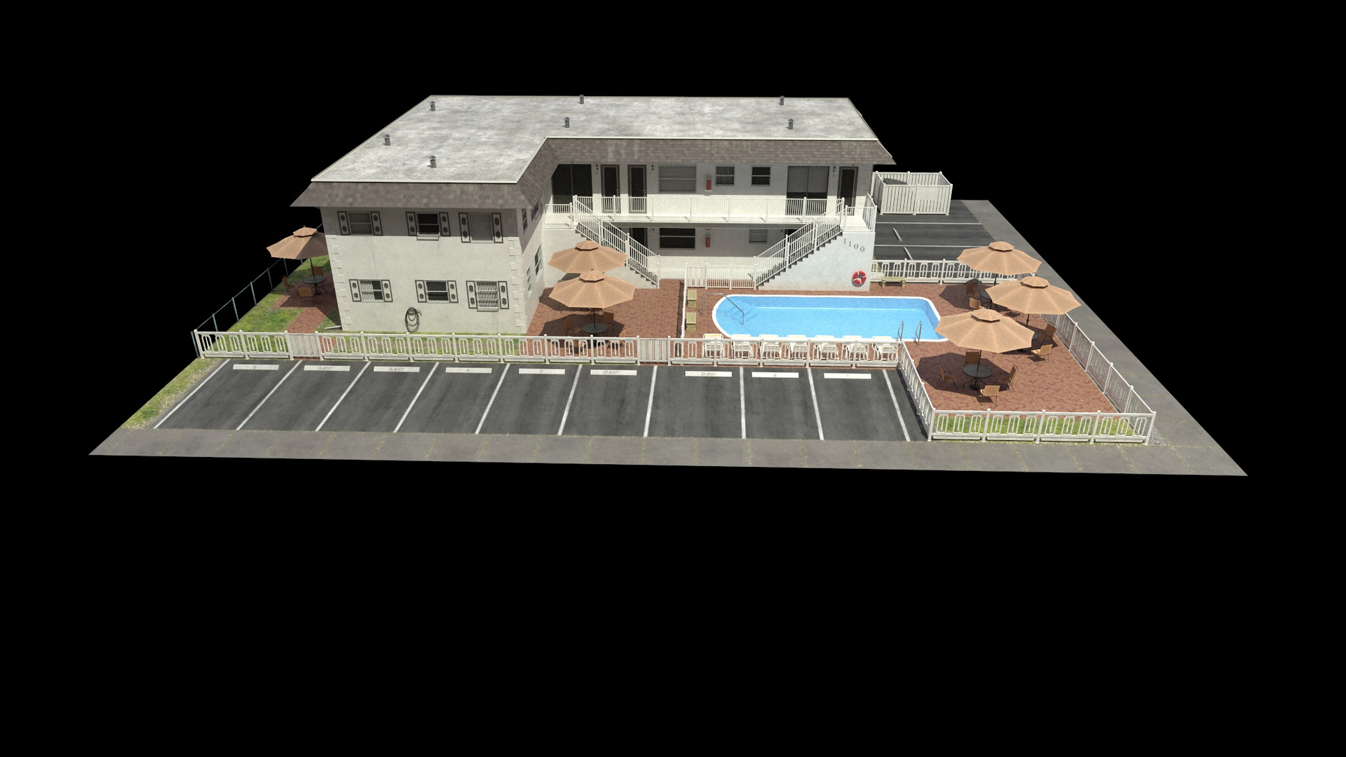 3D Hotel In Florida Model - TurboSquid 1948258