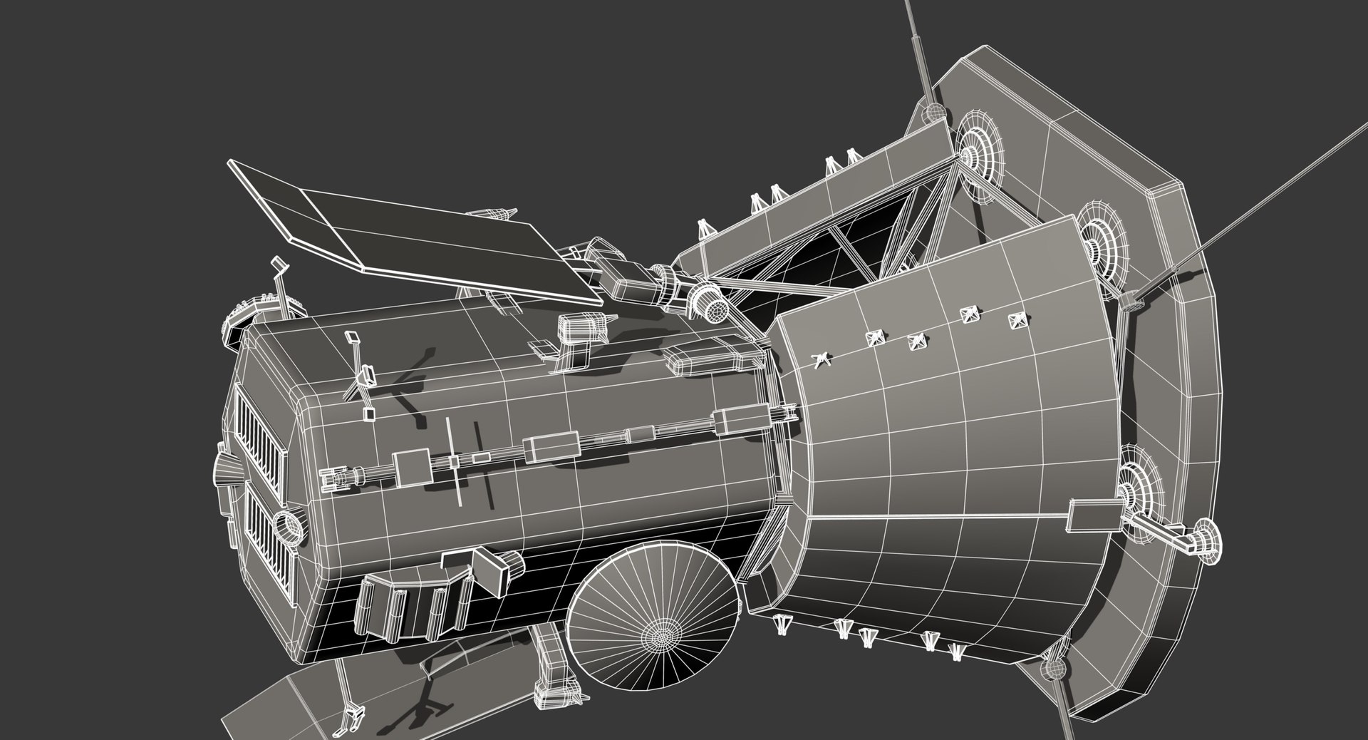 parker solar probe 3D https://p.turbosquid.com/ts-thumb/P9/EumIFP/Q3mwIhDn/pspwire2/jpg/1544454463/1920x1080/fit_q87/8b2e14d6726cf8eecf4762dc55028022beeded3b/pspwire2.jpg