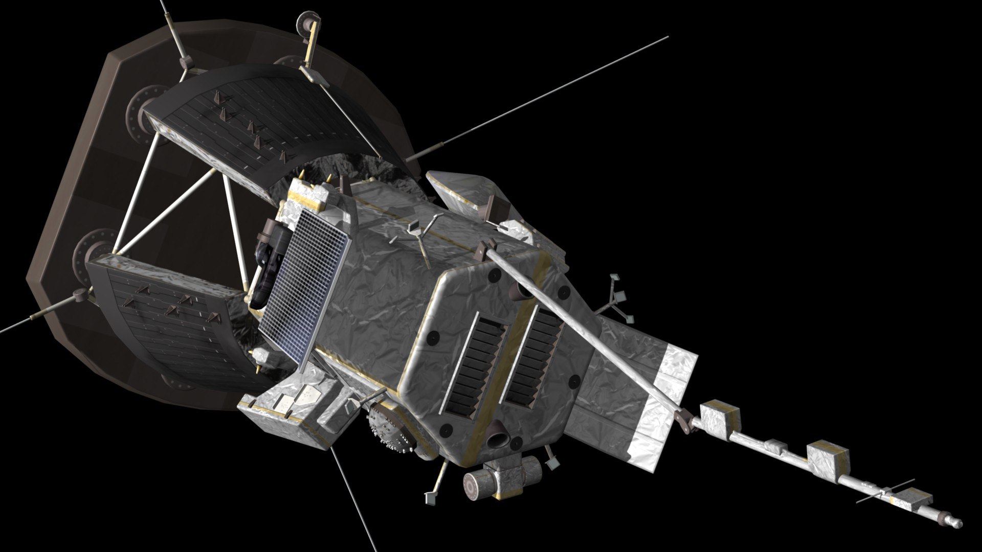 parker solar probe 3D https://p.turbosquid.com/ts-thumb/P9/EumIFP/dLKN1zXu/psppr9/jpg/1544454463/1920x1080/fit_q87/95a29f0770d95ba3b7e654452c0d99b9bafafbcf/psppr9.jpg