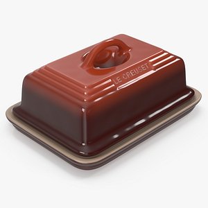 Butter Dish Le Creuset Red for 3D Print