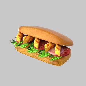 3D Cartoon Sandwich