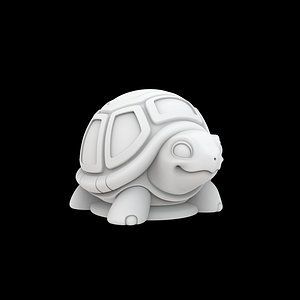 Cartoon Turtle Figurine 3D Print Model 3D