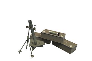 m69a 82mm mortar 3d obj