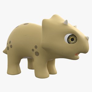 3D model cartoon baby triceratops