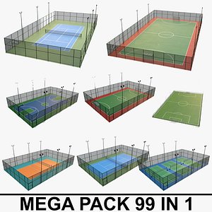 PBR Multi Modular Sports Court - Mega Pack