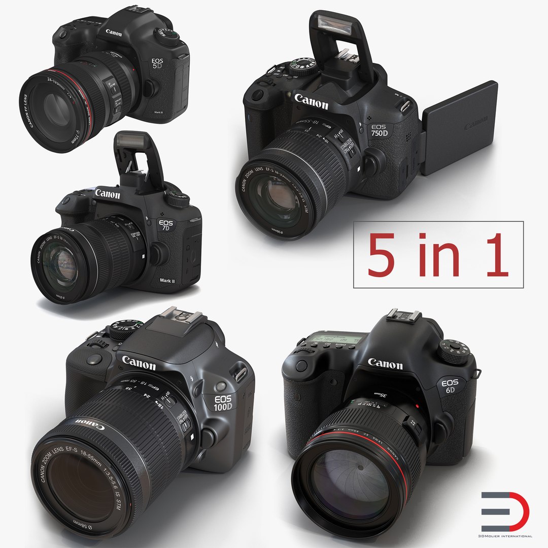 Canon Cameras 3D Models Collection 2 3D model preview