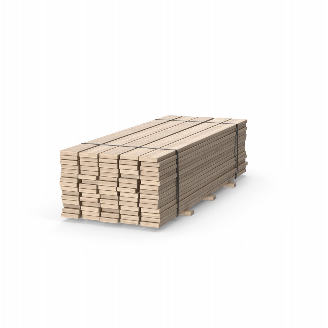 3D Stack Of Wooden Planks - TurboSquid 2175491