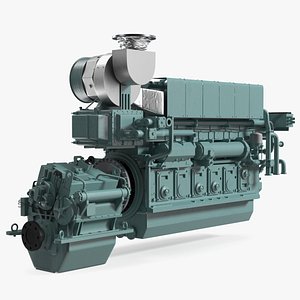 Marine Propulsion Engine Yanmar 6EY26W 3D