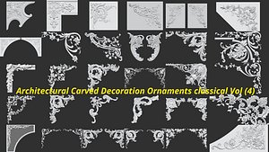 architectural carved Ornaments classical decoration - VOL 4