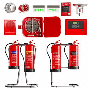 Fire and security Equipment 3D model