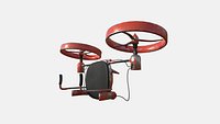 Jetpack Electric B08 Red Paint  - SciFi Character Design