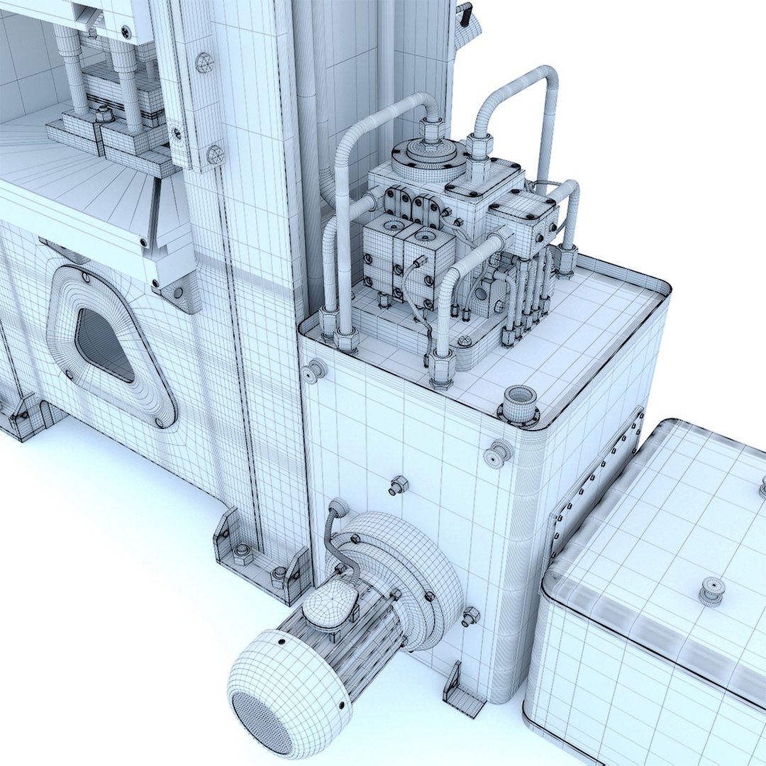P474A Hydraulic Press - Industrial Machine Tool 3D Model - TurboSquid ...