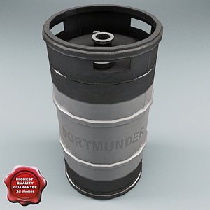3d model beer keg