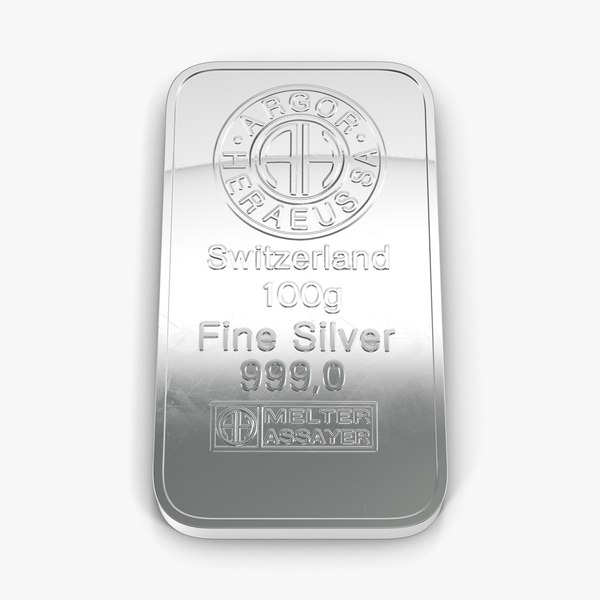 3d silver bar 100g