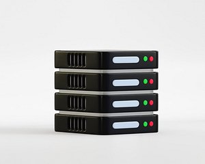 Cartoon AI Data Center Server