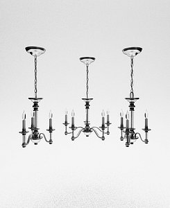 3d model set chandeliers
