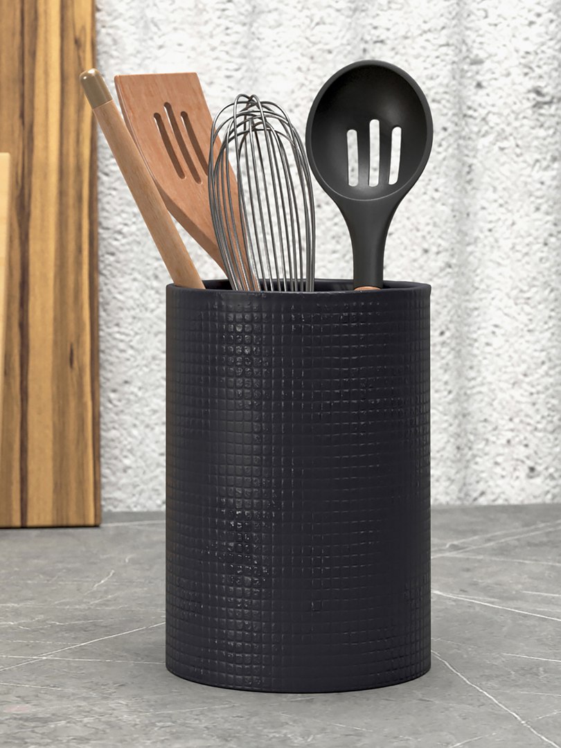 Matte Black Utensil Holder model https://p.turbosquid.com/ts-thumb/PA/3GVu0W/ws/matteblackutensilholder_05/jpg/1708098727/1920x1080/fit_q87/ef18f33b8009ec1da3011bbba94e82bb5207a6e8/matteblackutensilholder_05.jpg