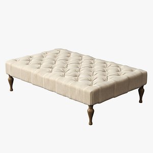 Restoration Hardware /60" Bennett Rectangular Upholstered Ottoman