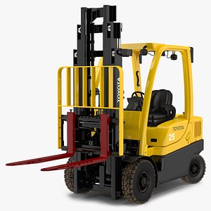 3D Toyota Core Electric Forklift Rigged for Maya