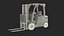 3D Toyota Core Electric Forklift Rigged for Maya