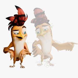 Cartoon Orange Bird