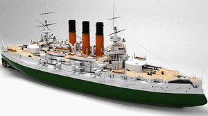 battleship russian fleet 3d model