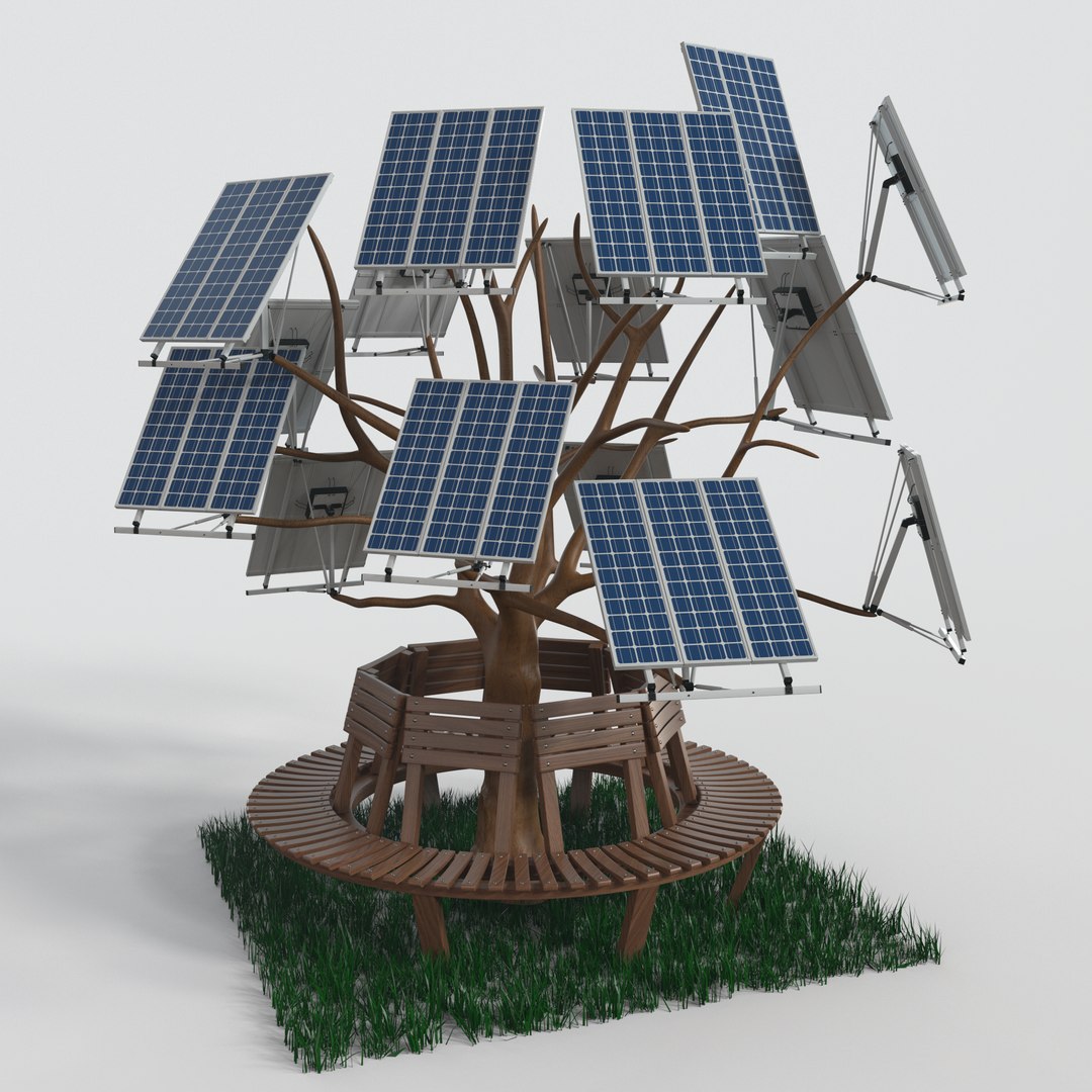 3D Solar Cell Etree Model - TurboSquid 1550369