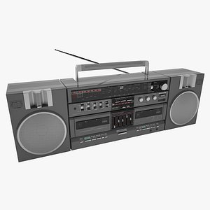 old cassette radio 3d model