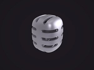 Vintage Microphone Grille 3D model
