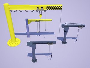 jib cranes pack 3D model