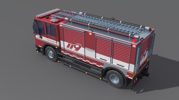 Korean firetruck 3D - TurboSquid 1474969