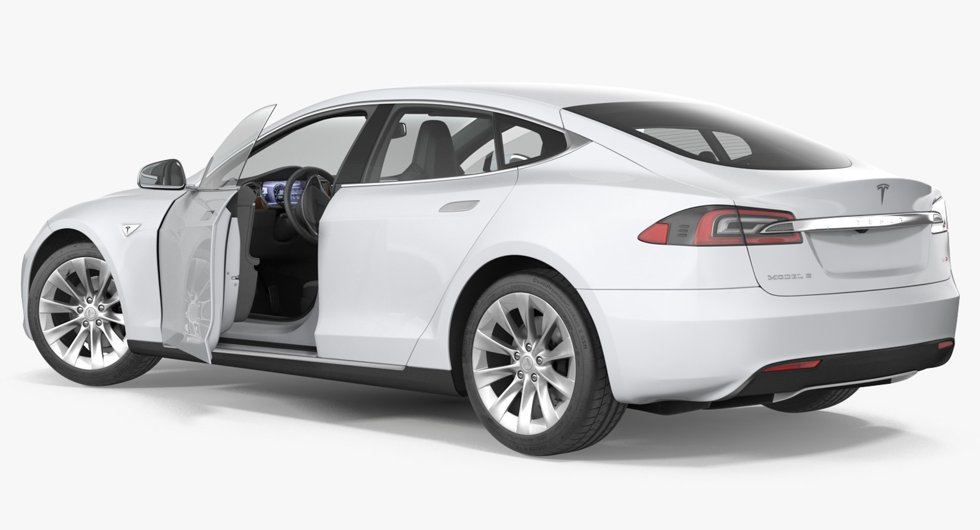 Tesla Model S 60D 2017 Rigged 3D Model 3D model preview