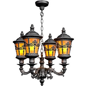 Streetlight Outdoor Hanging pendant lamp chandelier lantern lamp 3D model model