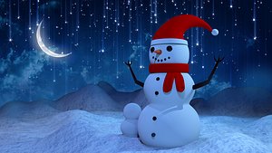 snowman christmas 3D model