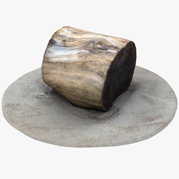 rustic wood stump 2 model