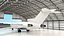Boeing 727 100 generico privato mantenuto in un hangar attrezzato