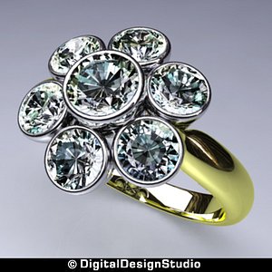 ring diamond 163 3d model
