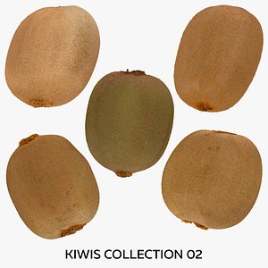 3D model Kiwis Collection 02 - 5 models RAW Scans