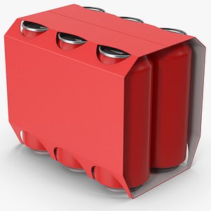 3D Packed Red Cans