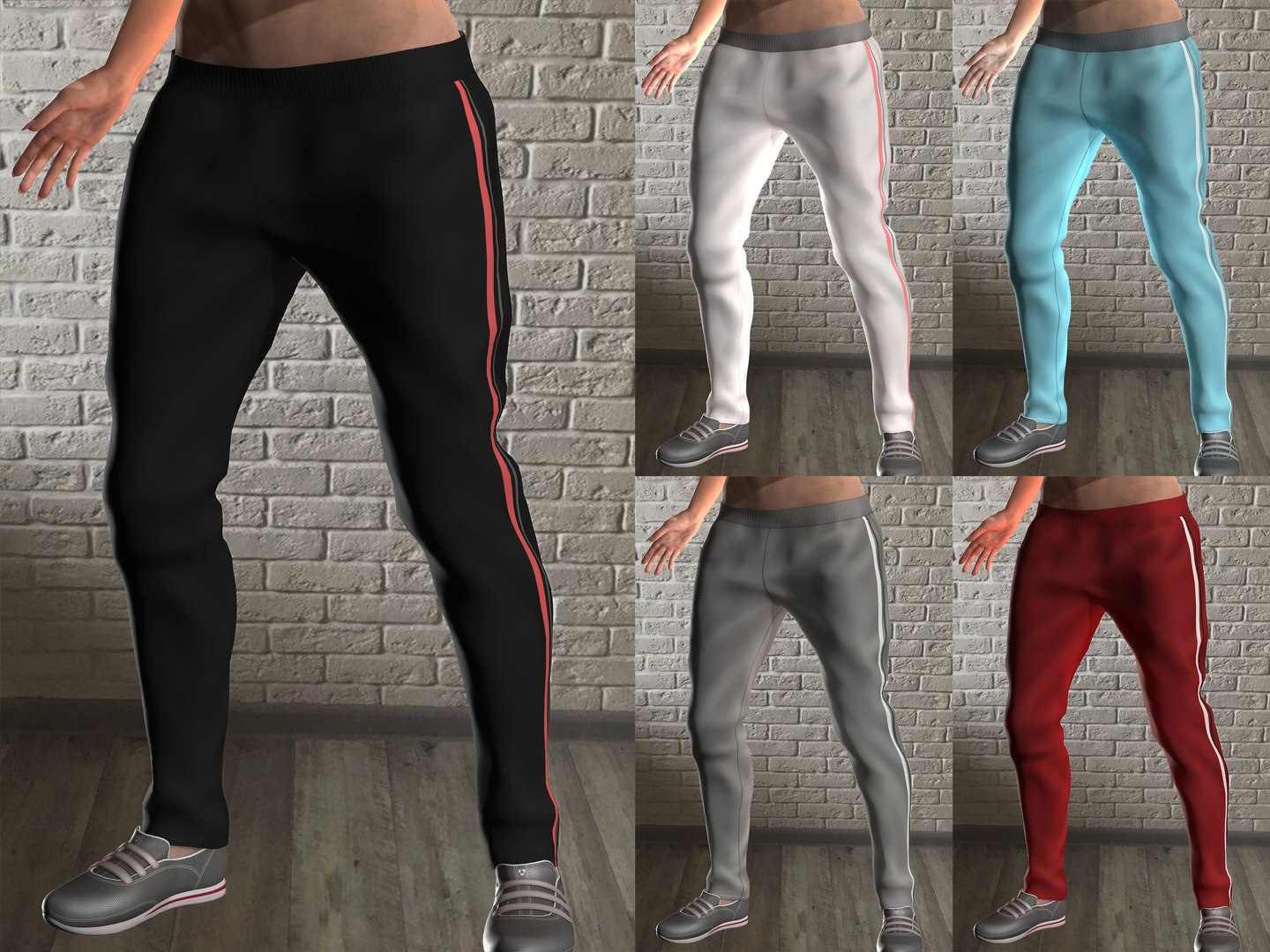 Girls sport pants - 5 colors 3D model https://p.turbosquid.com/ts-thumb/PA/oZUFLM/Qe/00_main_03_pants/jpg/1626791314/1920x1080/fit_q87/9b4ecd1a19d0cc429b0389d7c707defec9bd4df9/00_main_03_pants.jpg