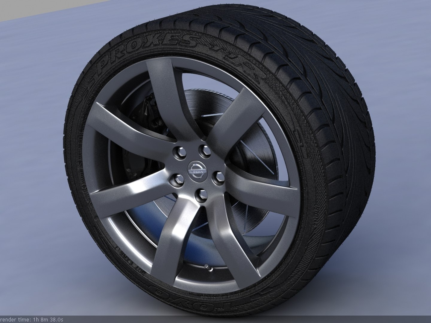 3d Nissan Gt-r Wheel Tire Treads Model