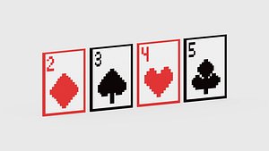3D model Voxel Card Suits