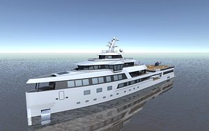 Damen SeaXplorer luxury expedition yacht 3d model