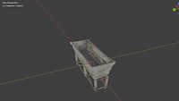 Old Wooden Pig Trough 3D Model
