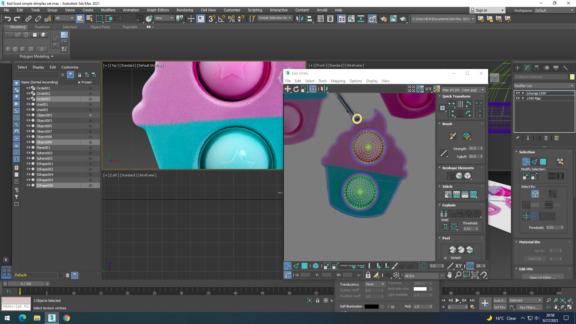 Fast Food Simple Dimples Set 3D - TurboSquid 1792553