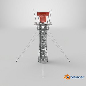 Surveillance Radar HENSOLDT ASR-NG 3D model